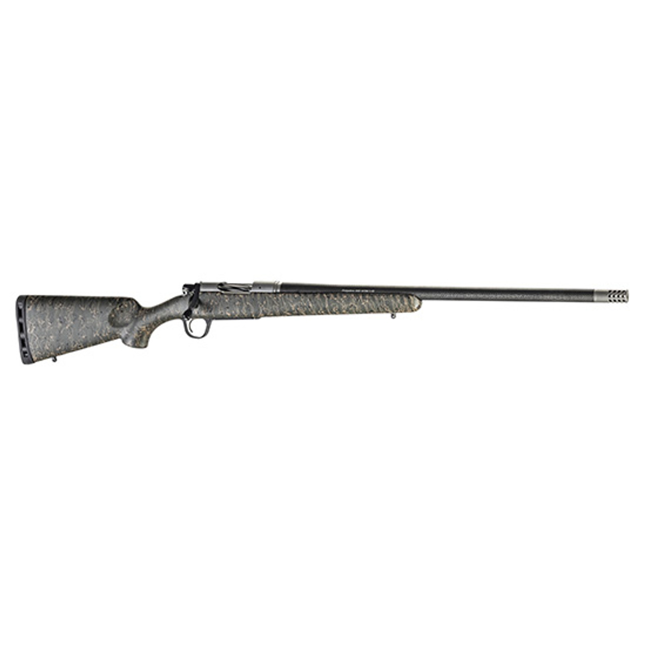 Christensen Arms Ridgeline 300 Winchester Magnum, 26" Threaded Barrel, Silver Finish, 3 Round, Green Carbon Fiber Composite Stock, 3rd