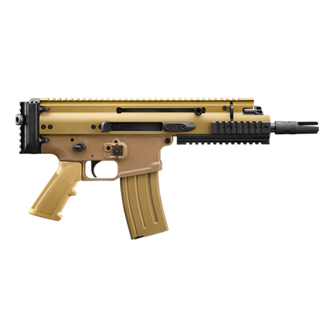 FN Scar 15P .223 Rem/5.56mm, 7.5" Barrel, FDE, Non Recip Charge Handle, Rear Picatinny Rail, 30rd