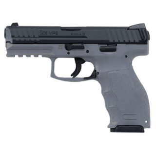 HK VP9 9mm, 4.09" Barrel, Gray Frame, Black Slide, Night Sights, Paddle Mag Release, 10rd