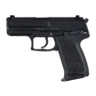 HK, USP40, V1, Double Action/Single Action, Polymer Frame Pistol, 40 S&W, 3.58" Barrel, Black, 3 Dot Sights, Manual Thumb Safety, 10 Rounds, 2 Magazines