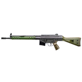 PTR 91 GIRK NJ Legal 308 Win,16" Barrel, Green Furniture, Parkerized Finish, Metal Lower Receiver and Welded Scope Mount, NJ Compliant With 10-Rd Magazine and Fixed Compensator