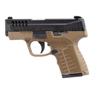 Savage Stance MC9 9mm, 3.2" Stainless Steel Barrel, Melonite Finish, Flat Dark Earth, No Thumb Safety, 3 Dot Sights, 9rd