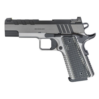 Springfield Emissary 1911 Commander 9mm, 4.25" Barrel, G10 Grips, Blue & Silver, 9rd