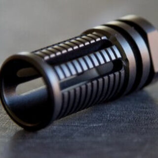 V7 Weapon Systems 5.56 Black Titanium Flash Hider V-Grooved Satin Finish