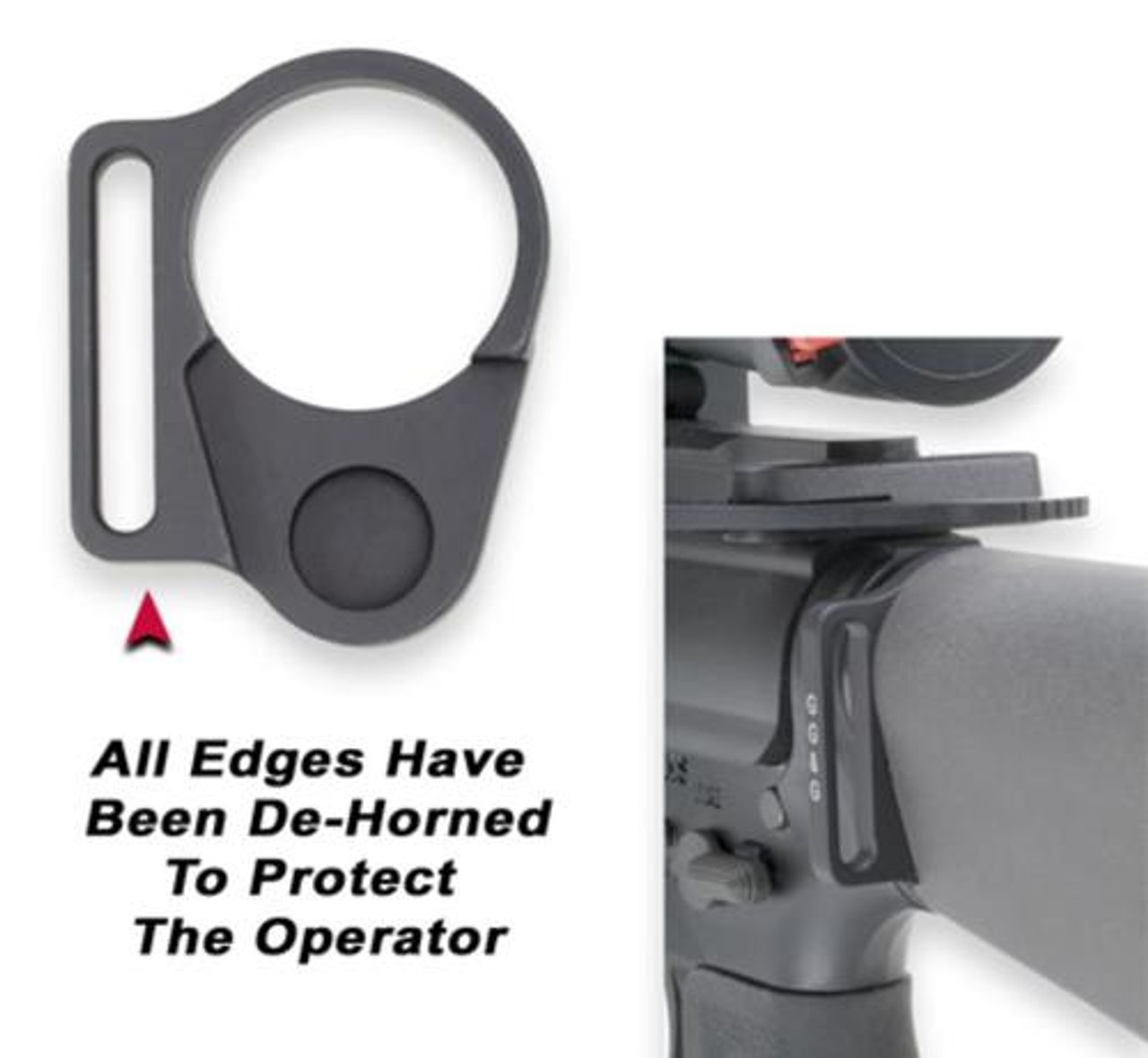 GG&G Receiver end plate sling attachment for fixed stocks, left hand.