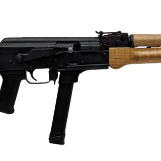 Century WASR-M AK Style Rifle, 9mm, 16.25" Barrel, Black, Wood Stock, 33Rd, Includes 1 Magazine