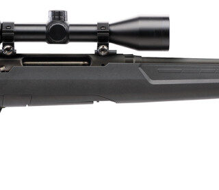 Savage Axis XP Compact, 6.5 Creedmoor, 20", Black Color, Black Polymer Stock, Weaver 3-9x40 Scope, 4Rd, Detachable Box Magazine