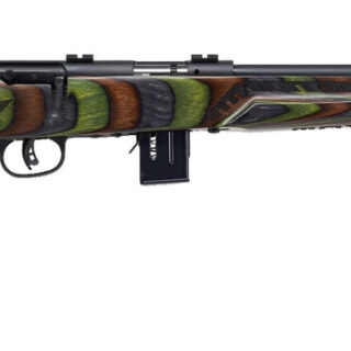 Savage 93R17 Minimalist 17 HMR, 18" Sporter Barrel, Green Laminate Finish, Laminate Stock, 2-Piece Weaver Base, 10rd