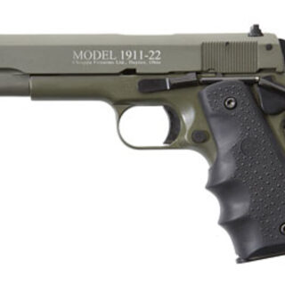 Chiappa 1911 .22 LR, 5" Barrel, Alloy, OD Green, Hogue Grips, Adjustable Sights, 10rd