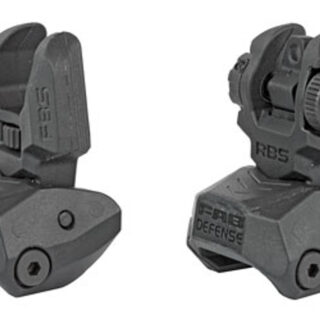 FAB Defense AR-15  Flip Up Front and Rear Sight Set, Fits Picatinny Rails, Polymer, Black