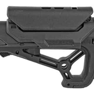 FAB Defense AR-15 Buttstock, Small and Compact Design, Cheek Rest Included, Fits Mil-Spec And Commercial Tubes, Black