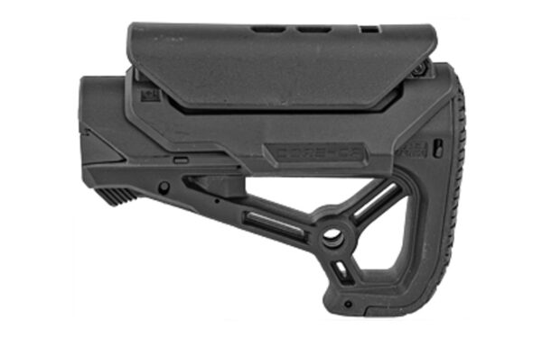 FAB Defense AR-15 Buttstock, Small and Compact Design, Cheek Rest Included, Fits Mil-Spec And Commercial Tubes, Black