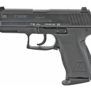 HK P2000 V2 LEM DAO, 9mm, 3.66" Barrel, Black, 3 Dot Sights, 13rd