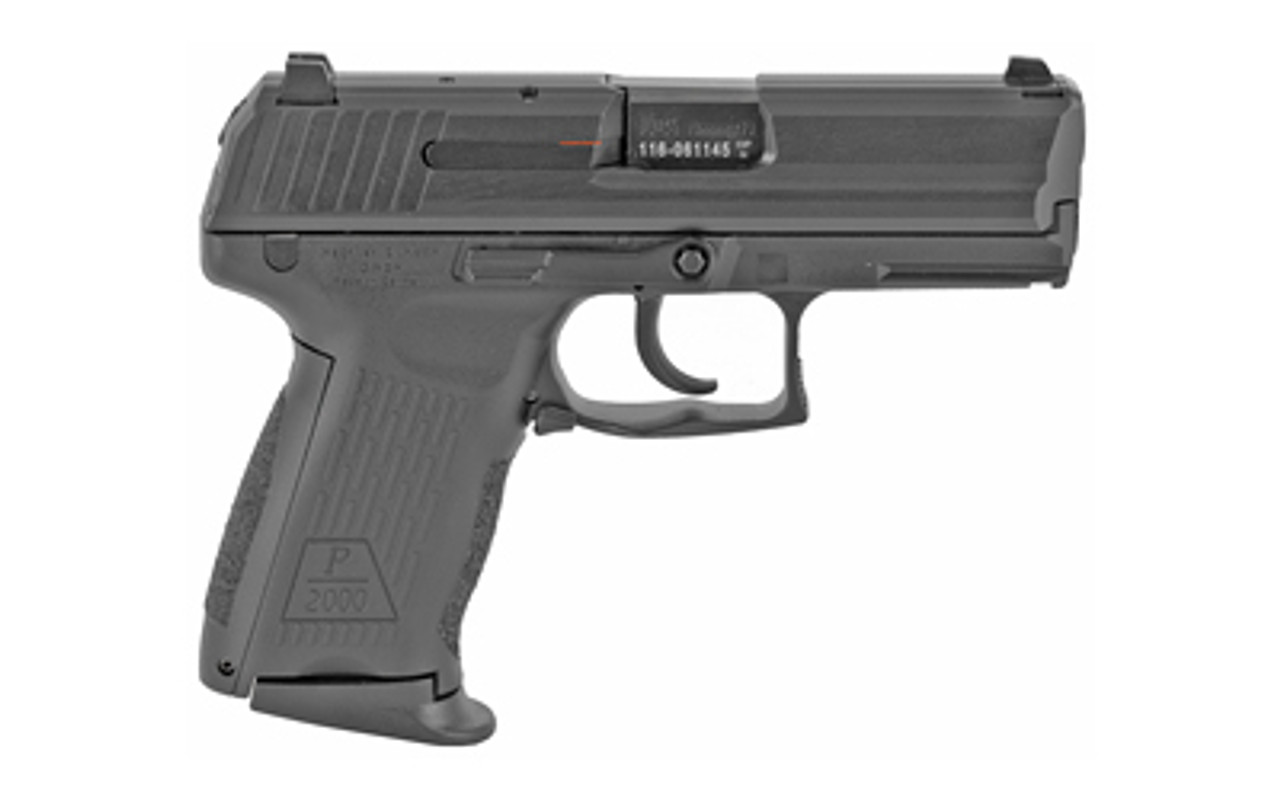 HK P2000 V2 LEM 9mm, 3.66" Barrel, NTS, 3-Dot Sights, Black, 10rd - Image 2