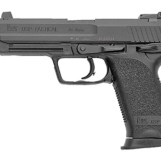 HK USP Tactical V1 .45ACP, 5" Threaded Barrel, 3-Dot Sights, Decocker, Black, 12rd