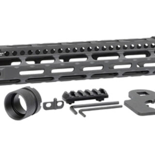 Midwest Light Weight M-Lok Handguard, Fits AR Rifles, 12.625" Free Float Handguard, Wrench And Mounting Hardwareluded, 5-Slot Polymer M-Lok Railluded, Black