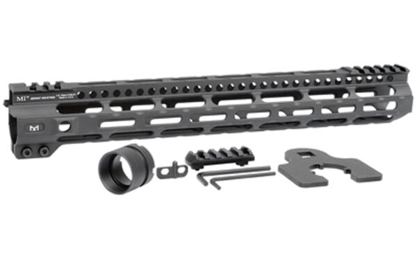 Midwest Combat Rail Light Weight M-Lok Handguard, Fits AR Rifles, 14" Free Float Handguard, Wrench And Mounting Hardwareluded, 5-Slot Polymer M-Lok Railluded, Black