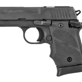 Sig P938, SAS, Single Action Only, Compact, 9mm, 3" Barrel, Alloy Frame, Black Hard Coat Anodized Finish, Rubber Grips, Night Sights, 7Rd, 1 Magazine