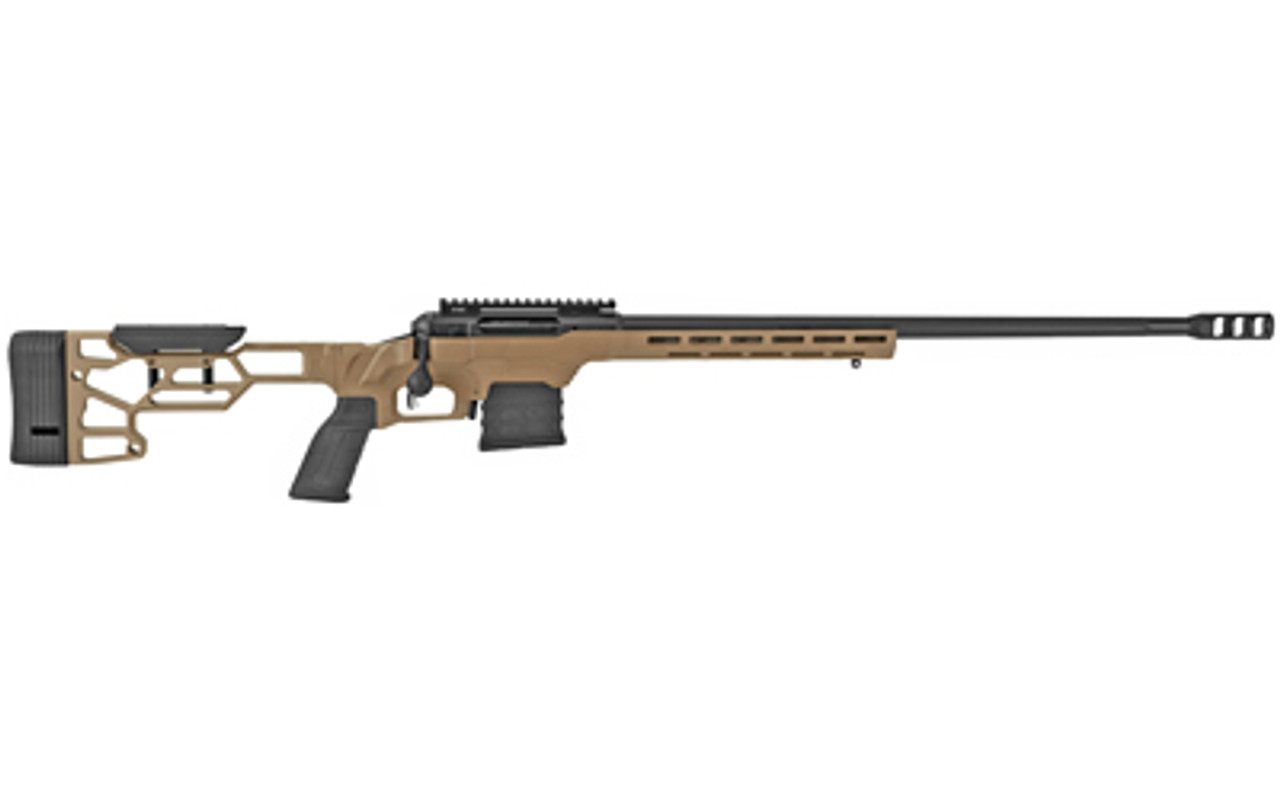 Savage 110 Precision, 6.5 Creedmoor, 24" Heavy Barrel, Flat Dark Earth, MDT LSS XL Chassis, 10Rd, Includes 1 AICS Magazine/ 20 MOA 1 Piece EGW Rail - Image 2
