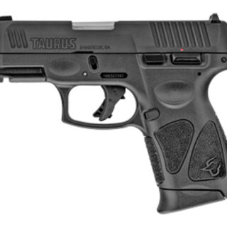 Taurus G3C Pistol, Striker Fired, Compact, 3.26" Barrel, Polymer Frame, Black Color, Fixed Front Sight With Drift Adjustable Rear Sight, 12Rd, 3 Magazines