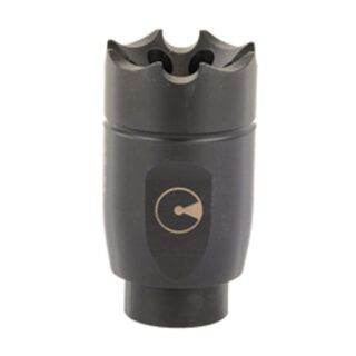 Ultradyne Athena Linear Compensator, 762NATO/308 Winchester, Fits AR-10s with 5/8X24 Threads, Black, 4.6 oz., 416 Stainless Steel, Includes Shrouded Timing Nut