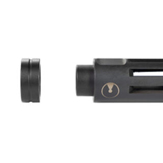 Ultradyne Nighthawk Flash Hider with Timing Nut, AR-15, 556/223, 1/2"x28 Thread, .875" Outside Diameter, 416 SS, Black Nitride Finish