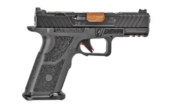 ZEV Tech O.Z-9 Compact, X 9mm, 4" Bronze Barrel, Steel Frame, Polymer X Grip, Black, 17rd - Image 2