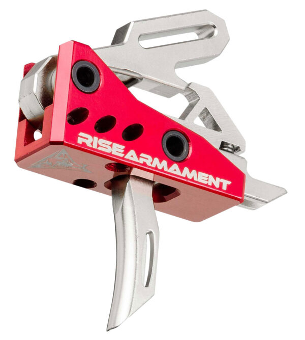 Rise Armament RA-535 High Performance AR-Platform Silver/Red Hardcoat Anodized Single-Stage Straight 3.50 lbs - Image 2