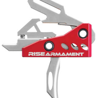 Rise Armament RA-535 High Performance AR-Platform Silver/Red Hardcoat Anodized Single-Stage Straight 3.50 lbs