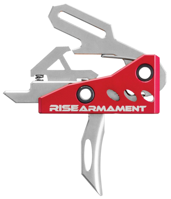 Rise Armament RA-535 High Performance AR-Platform Silver/Red Hardcoat Anodized Single-Stage Straight 3.50 lbs