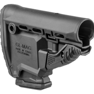 FAB Defense GL-Mag AR-15 Rifle Survival Buttstock, Built-In Mag Carrier, Polymer, Black
