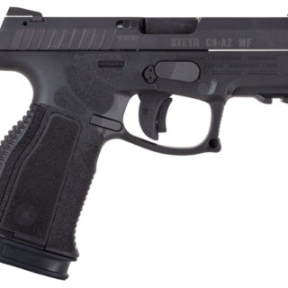 Steyr C9-A2 MF 9mm Double 3.80" 17rd Black Interchangeable Backstrap Grip Black Polymer Frame Black Slide