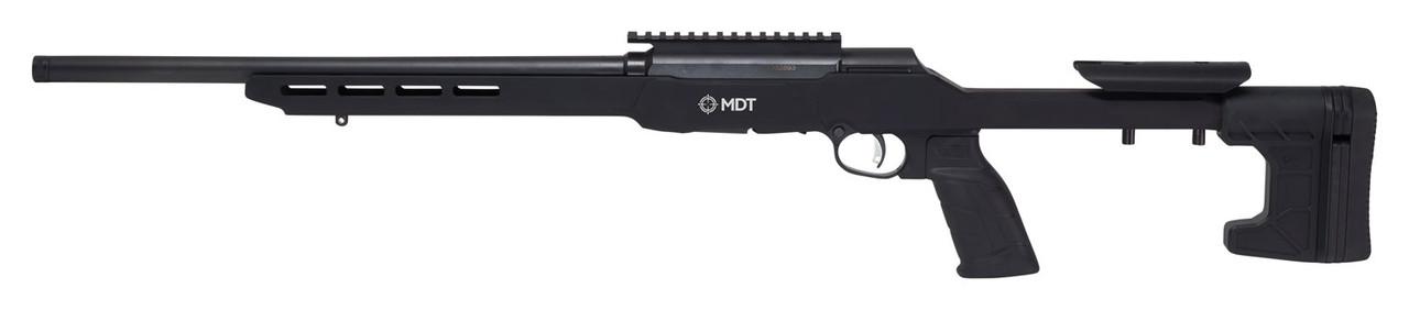 Savage A22 Precision .22 LR, 18" Heavy Threaded Barrel, MDT ACC Stock, Black, 10rd - Image 2