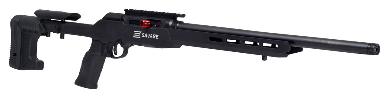 Savage A22 Precision .22 LR, 18" Heavy Threaded Barrel, MDT ACC Stock, Black, 10rd - Image 3
