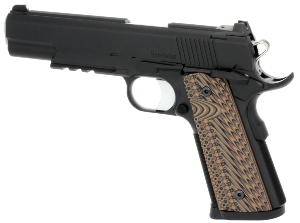 Dan Wesson Specialist Commander 1911 45 ACP 4.25",  Black Stainless Steel Black/Brown G10 Grip,  8 rd