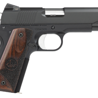 Dan Wesson Guardian 38 Super 4.25" Barrel Black Duty Finish Stainless Steel Wood Grip, 9rd Mag