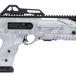 Hi-Point 4595TS 45 ACP 17.50",  Kryptek Yeti All Weather Skeletonized Stock,  9 rd