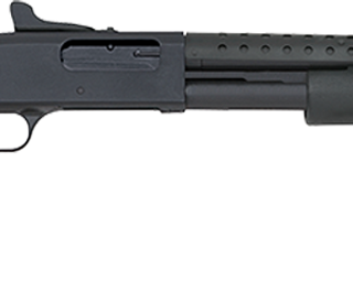 Mossberg 590, Persuader 12 Ga, 3" Chamber, 20" Cylinder Barrel, Blue Finish, Synthetic Stock, Includes Heat Shield, 9Rd, Ghost Ring Sight