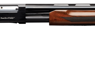 Charles Daly 301 12 Ga, 28" Blued Barrel, 3", Black Anodized Metal Finish & Gloss Wood Stock, 4rd