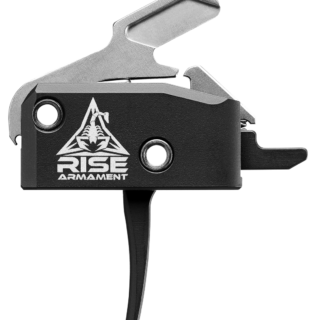 Rise Armament RA-434 High Performance Trigger, Single-Stage, Flat Trigger, 3.5 lbs Draw Weight, Black