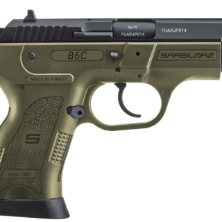 SAR USA B6C 9mm, 3.8" Barrel, 3-Dot Sights, Thumb Safety, OD Green, 13rd