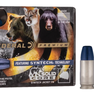 Federal Premium Hunting 9mm +P, 147gr, Solid Core Synthetic Flat Nose, 20Bx/10Cs