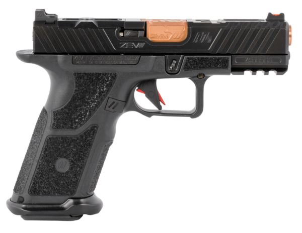 ZEV Tech O.Z-9 Compact, X 9mm, 4" Bronze Barrel, Steel Frame, Polymer X Grip, Black, 17rd