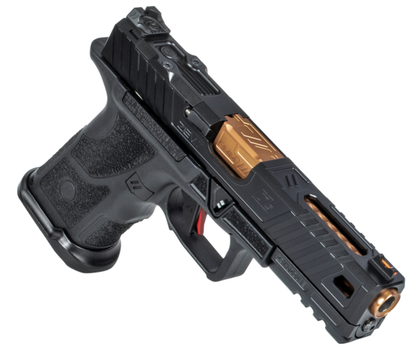 ZEV Tech O.Z-9 Compact, Covert 9mm, 4.5" Bronze Barrel, Steel Frame, Polymer Grip, Black, 15rd