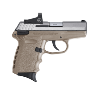 SCCY Industries CPX-1 RD DAO 9mm 3.10",  Stainless Slide Flat Dark Earth Polymer Frame/Grip Crimson Trace CTS-1500,  10 rd