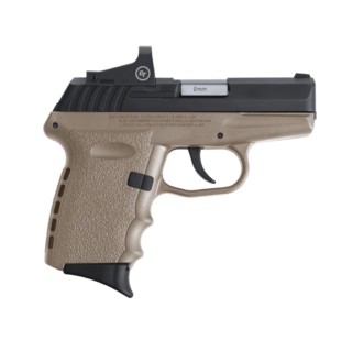 SCCY Industries CPX-2 RD DAO 9mm 3.10",  Black Slide Flat Dark Earth Polymer Frame/Grip Crimson Trace 1500 Red Dot No Manual Safety,  10 rd