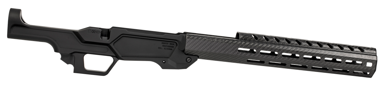 Sharps Bros. Heatseeker Chassis, Fits Howa 1500 Mini Action, Black, 14" Carbon Fiber Handguard