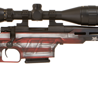 Howa M1500 Mini Excel Lite 6.5 Grendel, 20" TB, American Flag Cerakote Black Folding HTI Excl Lit Chassis Stock, 5rd