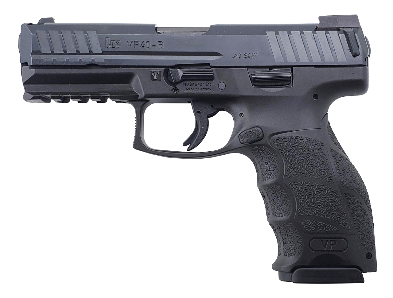 HK VP40-B .40S&W, 4.09" Barrel, Black, Modular Backstrap Grip, Button, 10rd