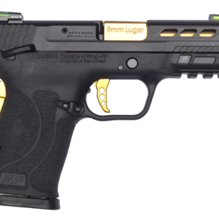 Smith & Wesson Performance Center Shield EZ, Compact, 9mm, 3.8" Ported Barrel, Grip Safety,Hi-Viz Litewave Sights
